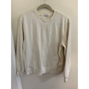 Katin Sweatshirt Mens Small Cream Crewneck